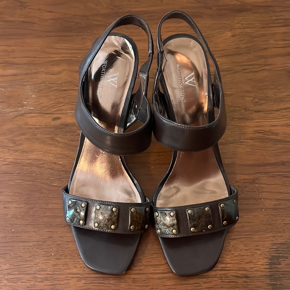 Brown Strappy Heels